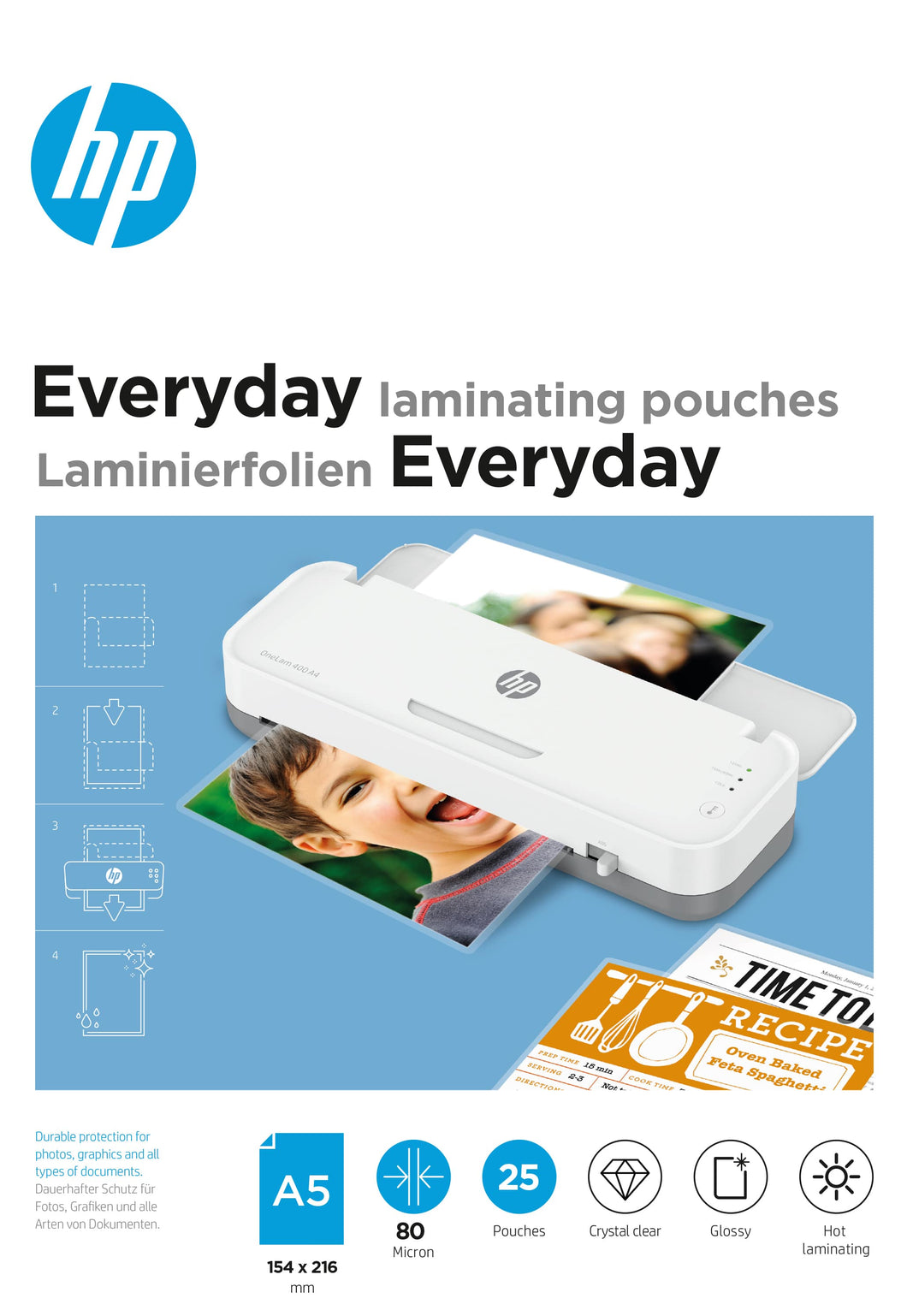 Everyday laminating pouches, A5, 80 mic.