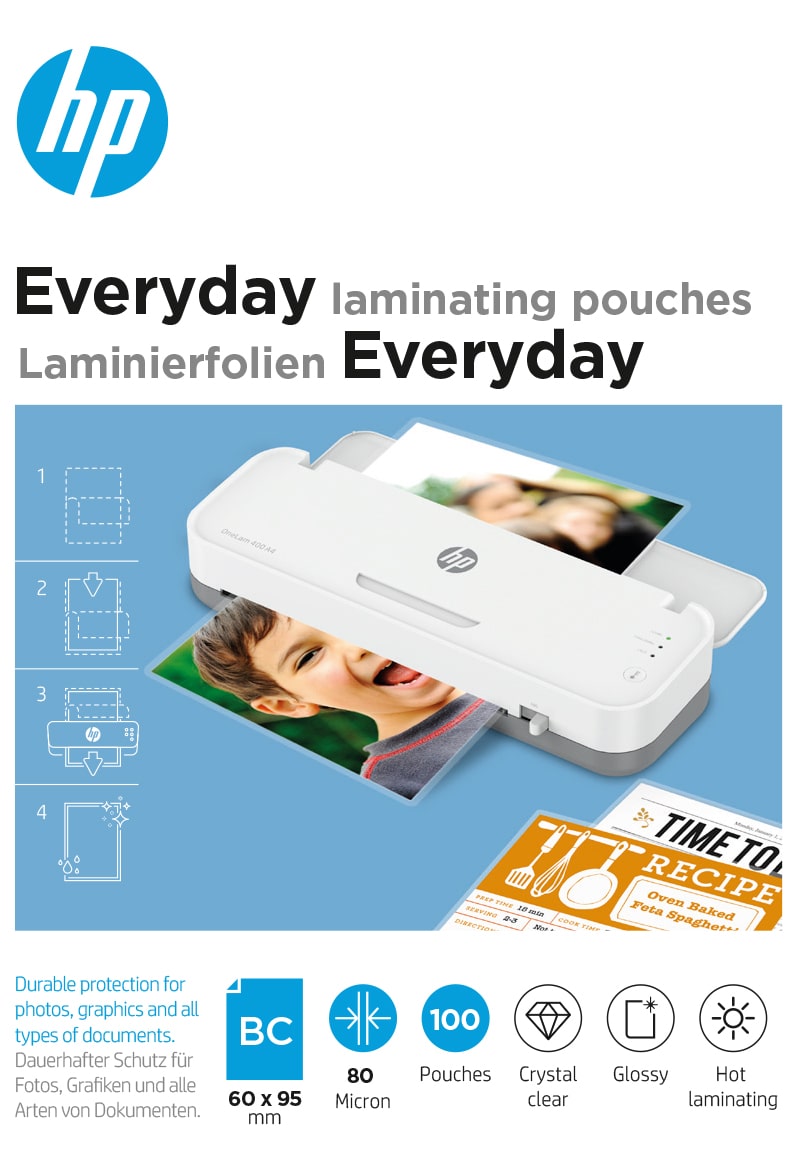 Everyday laminating pouches, business cards, 80 mic.