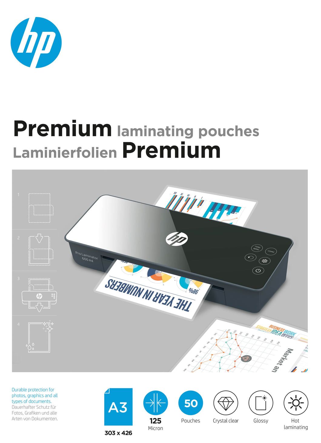 Premium Laminierfolien, A3, 125 Mic.