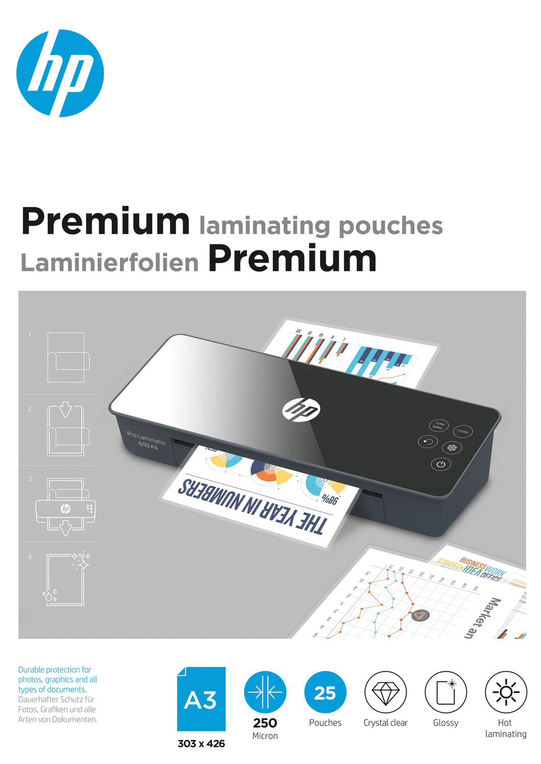 Premium Laminierfolien, A3, 250 Mic.